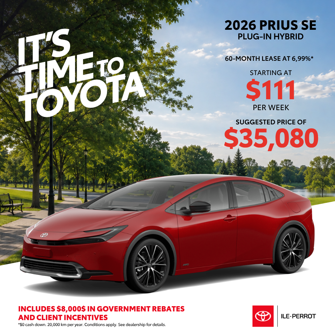 2026 Toyota Prius Plug-in Hybrid at $111/week