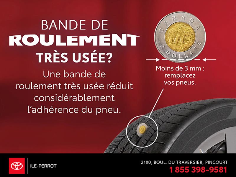 Bande de roulement usée?