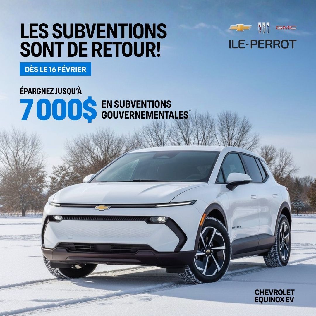 Retour de la subvention fédérale sur l’Equinox EV