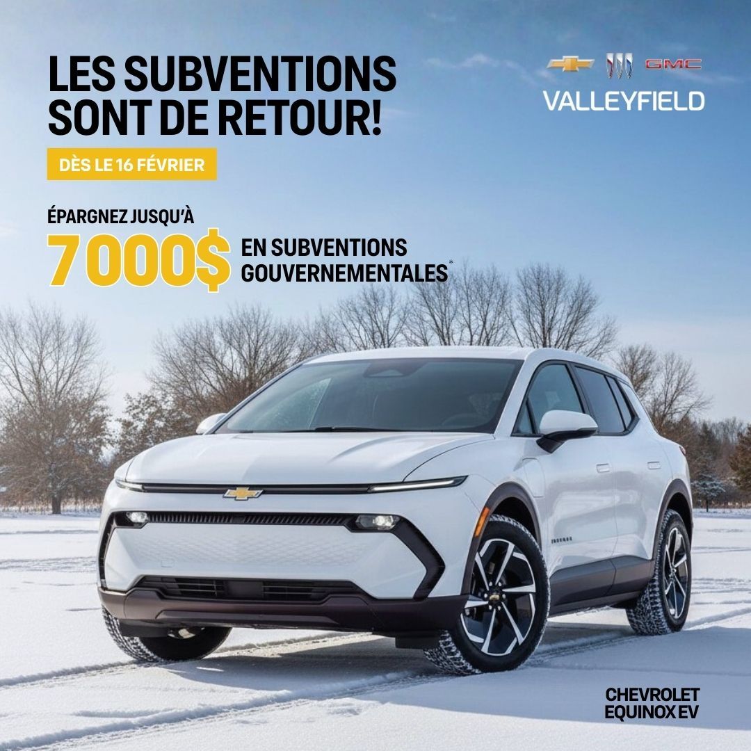 L’Equinox EV redevient admissible à la subvention fédérale