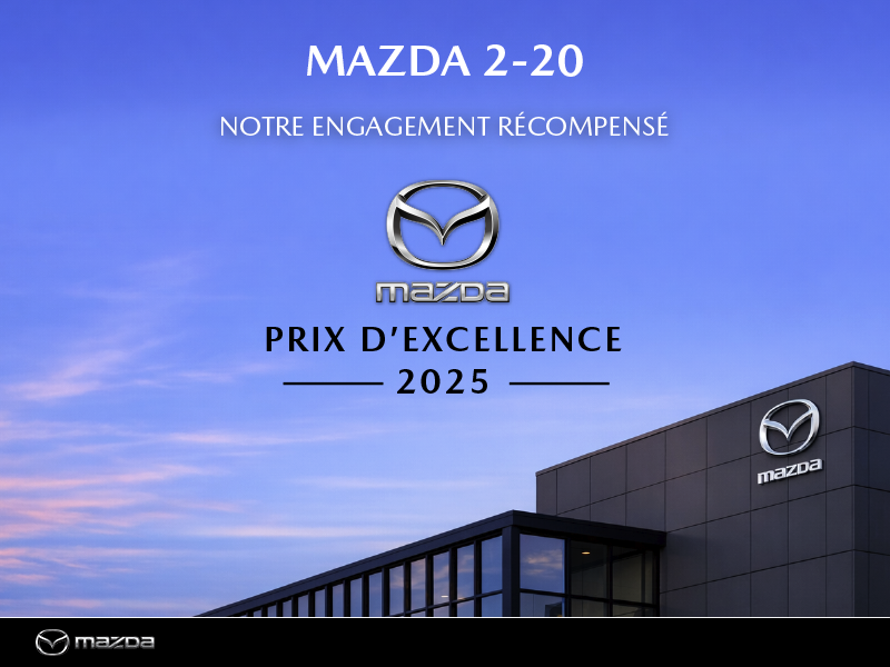 Gagnant du prix d'excellence Mazda