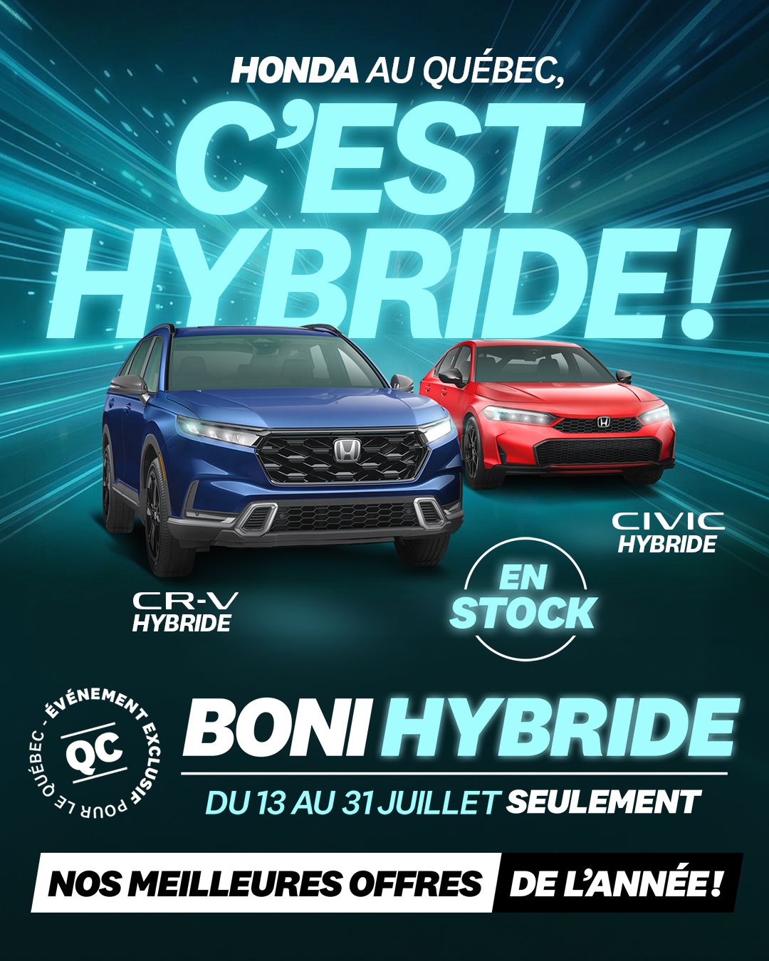 Jusqu’à 500$ de rabais sur les hybrides