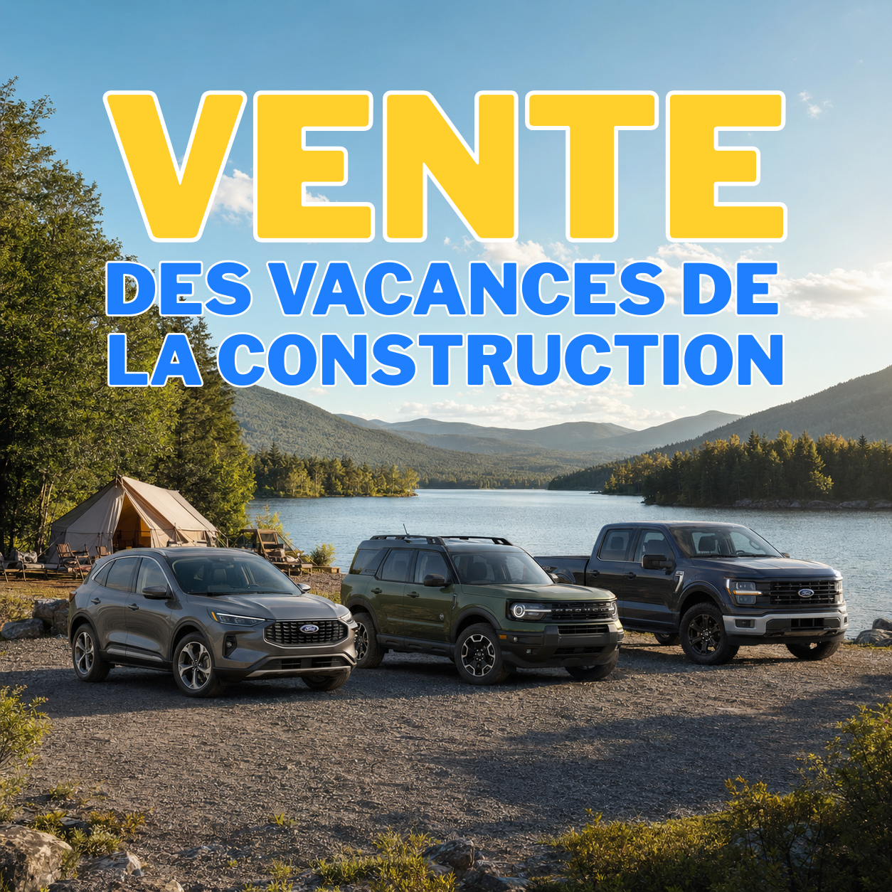 Vente des vacances de la construction