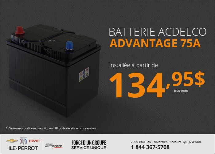 Batterie Acdelco Advantage 75A