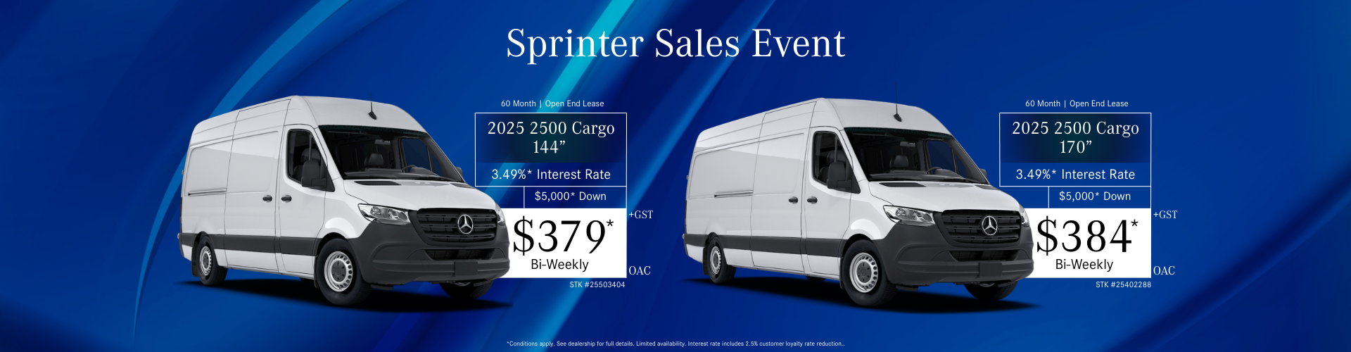 Sprinter Sales Event