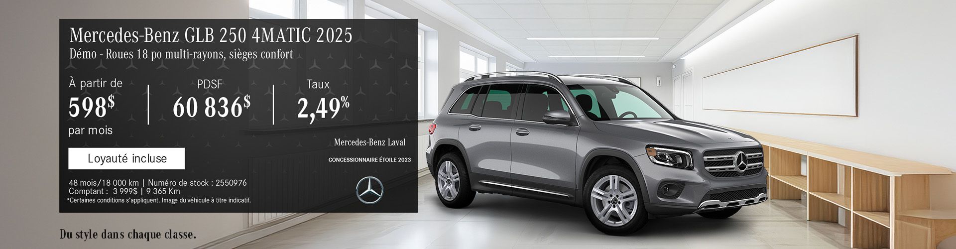 Le Mercedes-Benz GLB 250 4MATIC 2025