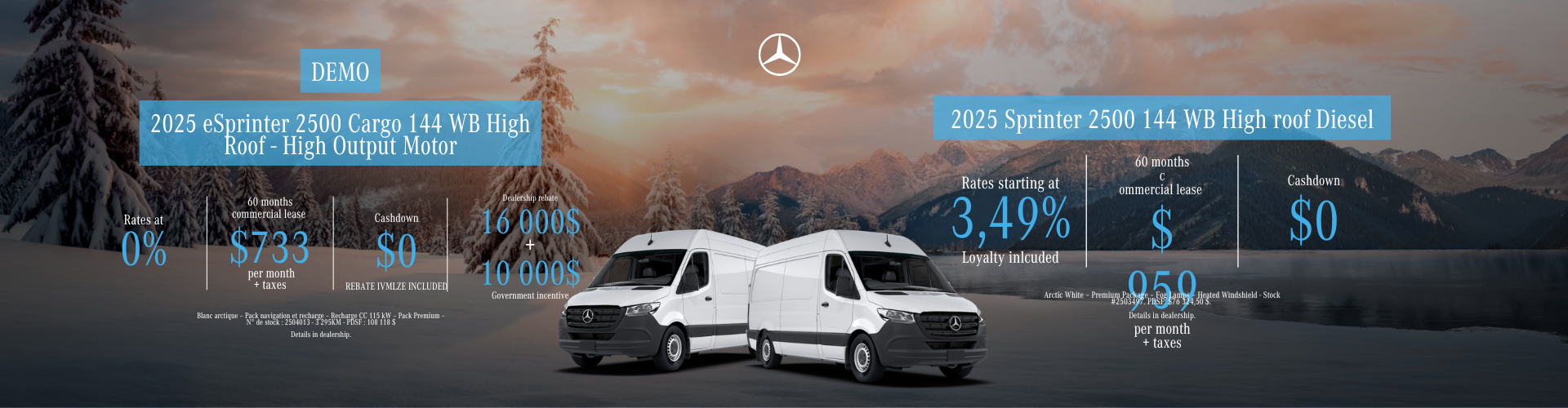 2025 eSprinter/Sprinter Offer