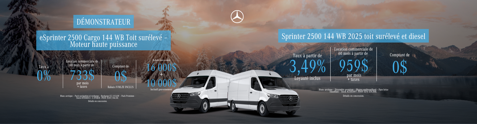 Offre eSprinter/Sprinter 2500