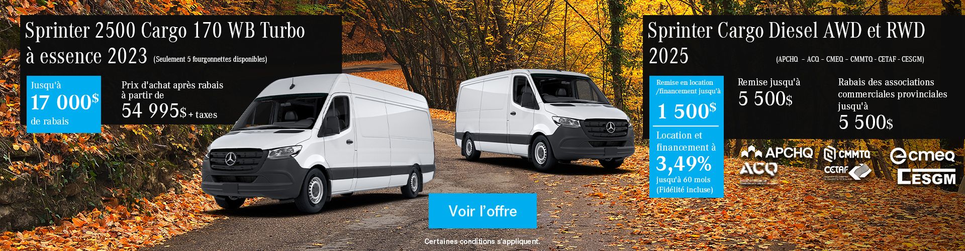 Offre Sprinter 2023/2025
