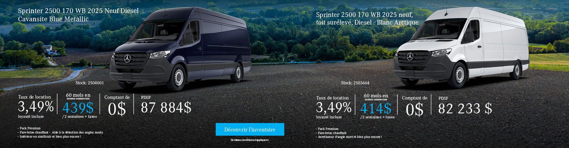 Sprinter bleue metallic et blanc