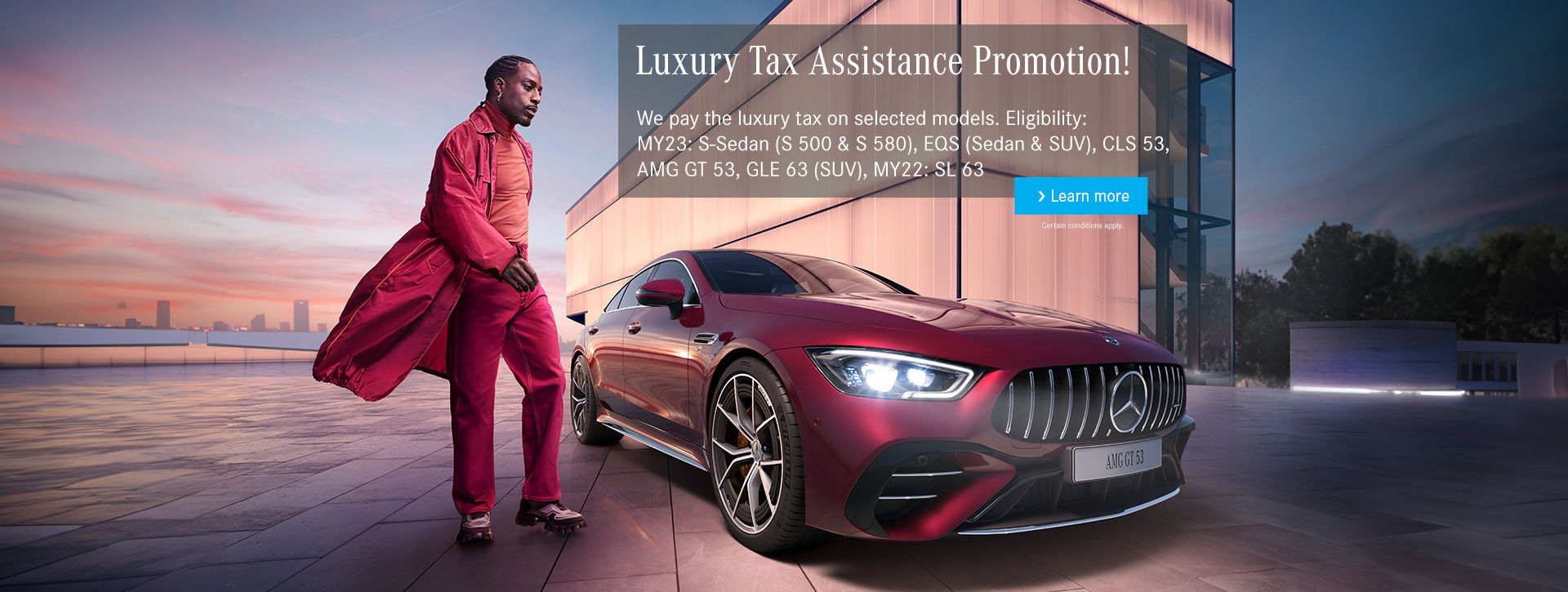 Luxury tax promotion header