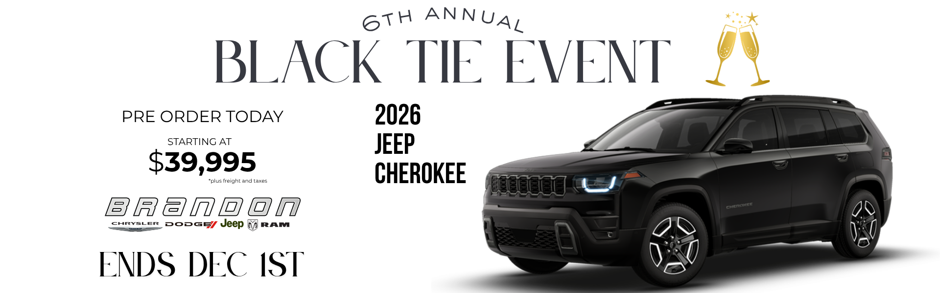 BLACK TIE EVENT JEEP CHEROKEE