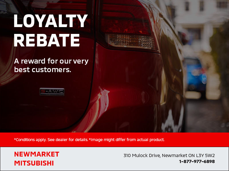 Newmarket Mitsubishi In Newmarket Loyalty Rebate