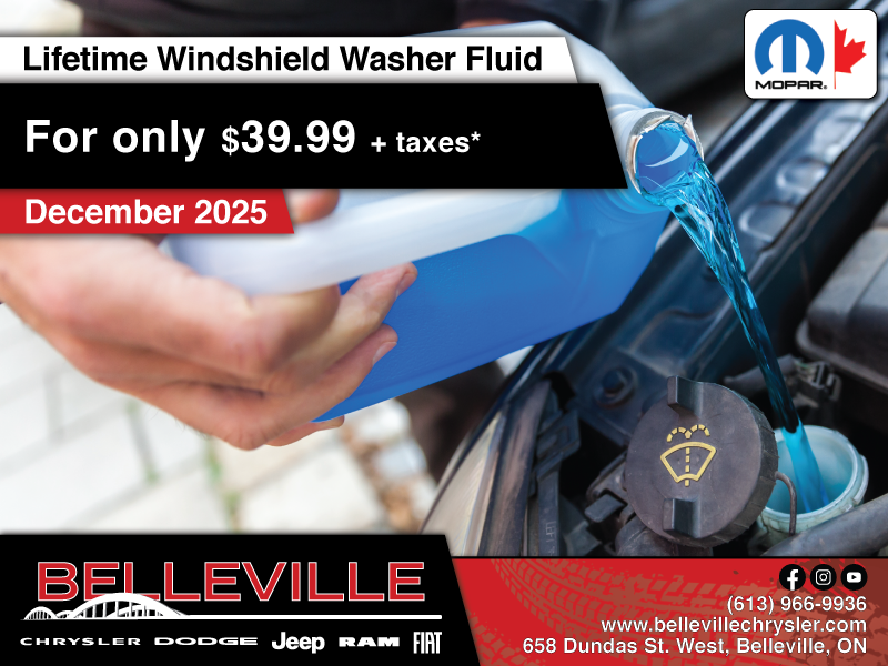 It's the time of the year to keep your windshield washer fluid topped-up!