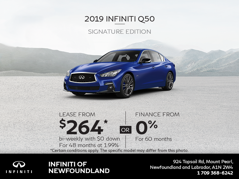 Get a new 2019 INFINITI Q50 today!