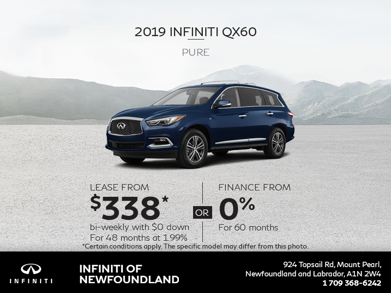 Get a new 2019 INFINITI QX60 today!