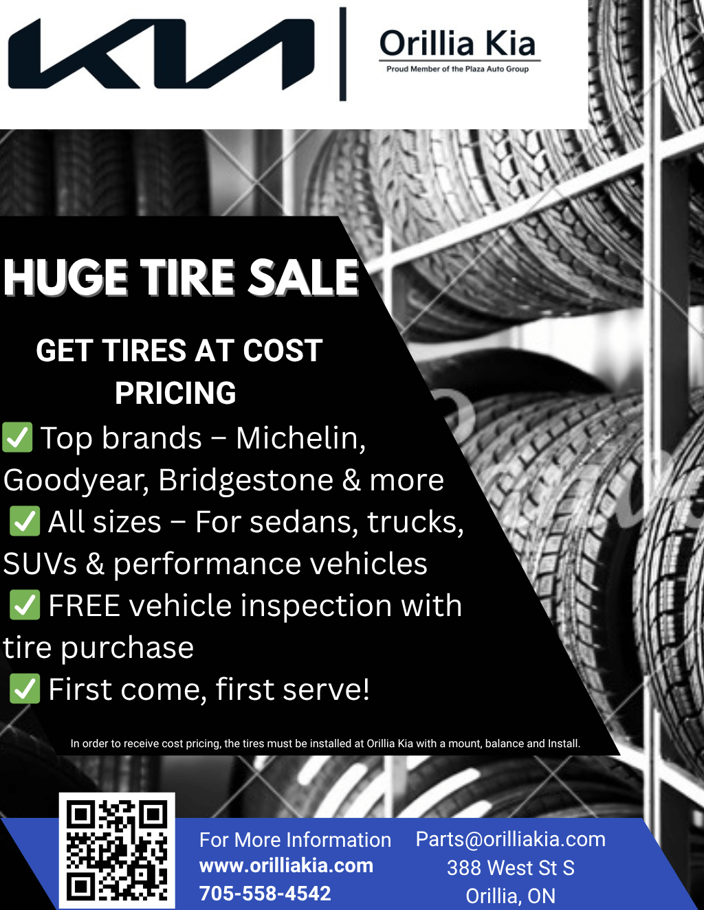 Tires at Cost Pricing