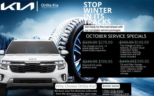 Orillia Kia October Service Specials – Keep Your Vehicle Safe and Ready!