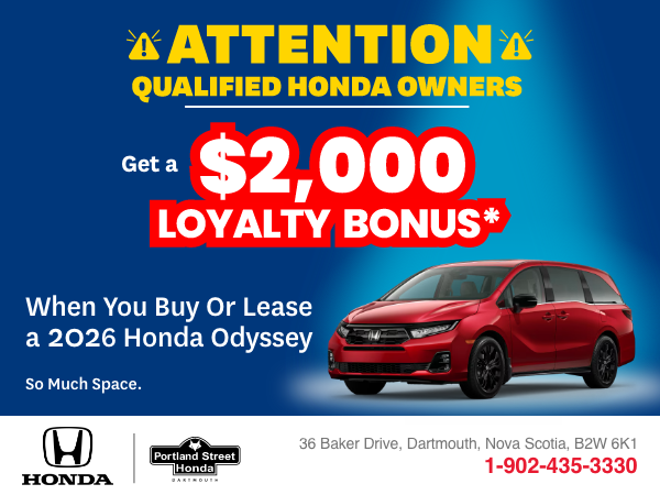 2026 Honda Odyssey Loyalty Bonus