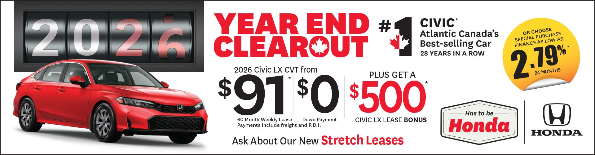 2026 Honda Civic LX Offer