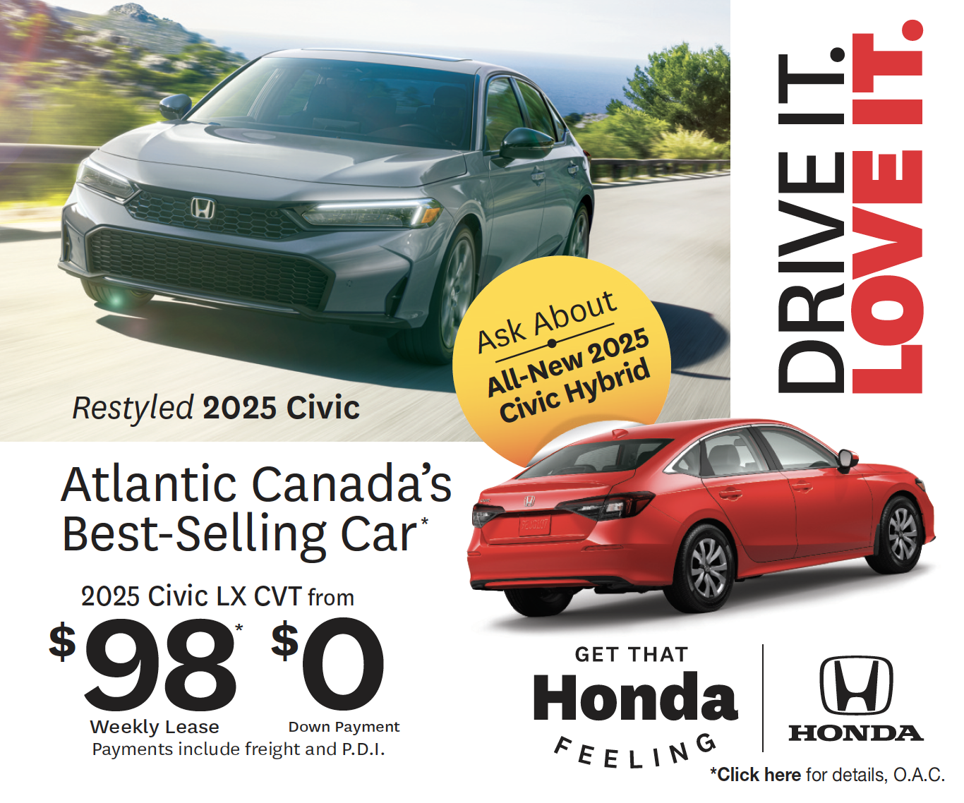 Get the 2025 Honda Civic Hybrid!