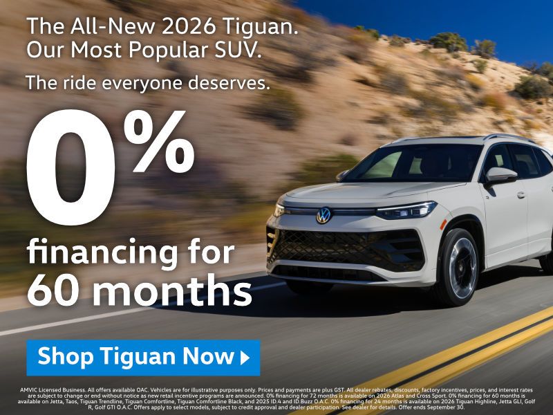 Sept 2026 | 0% Tiguan