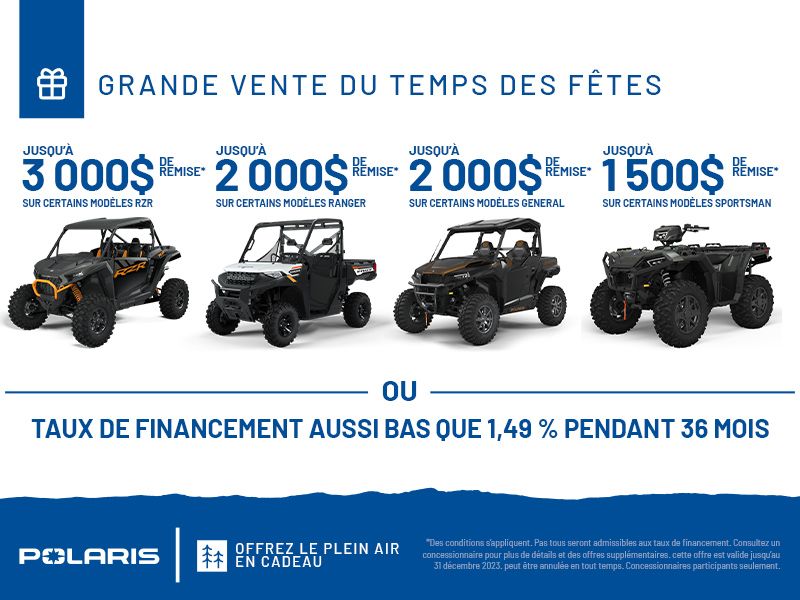 Grande vente du temps des fêtes ORV