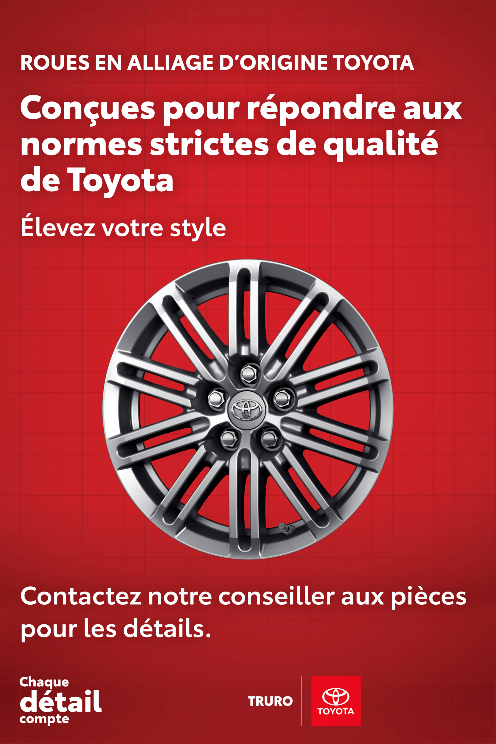 Roues en alliage d'origine Toyota