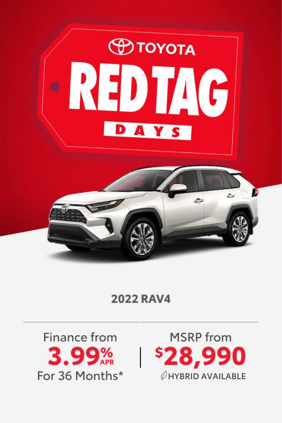 Red Tag Days 2022 RAV4