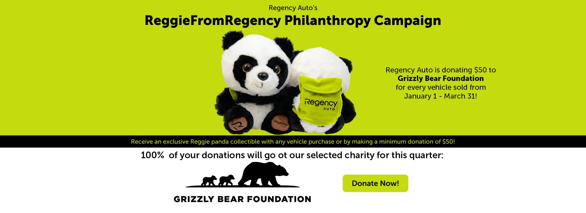 Reggie Philanthropy Banner