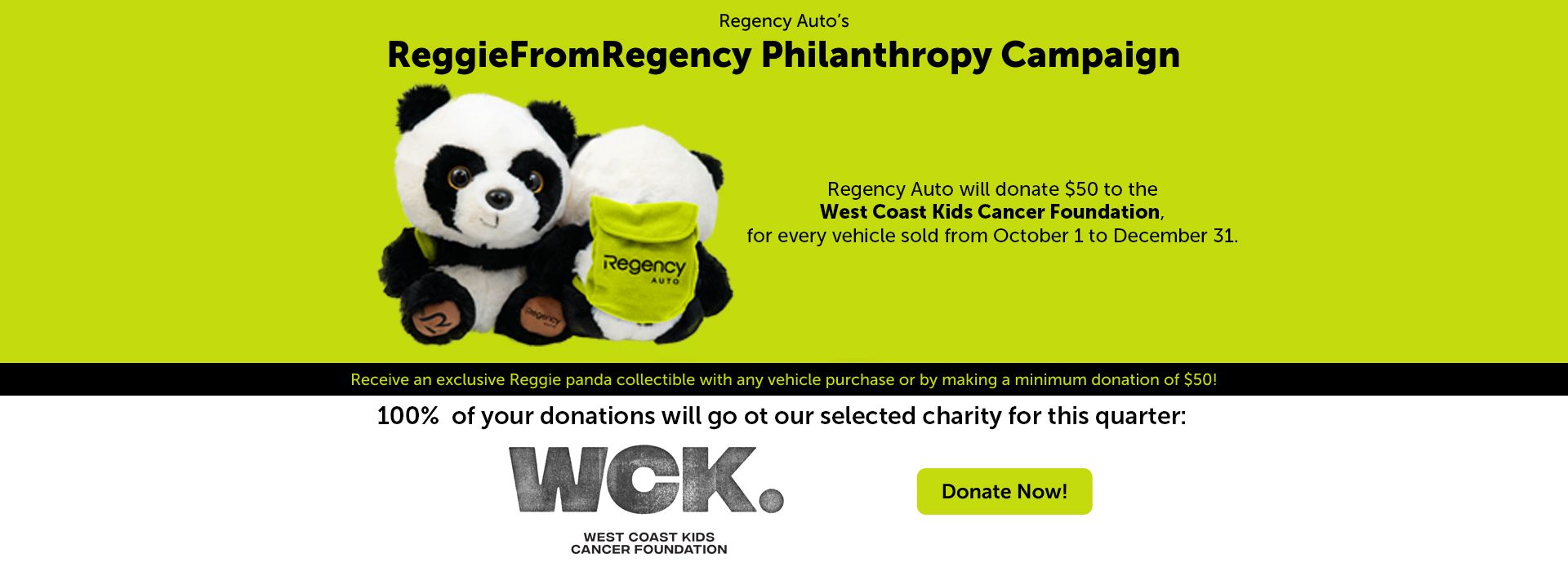 Reggie Philanthropy Banner