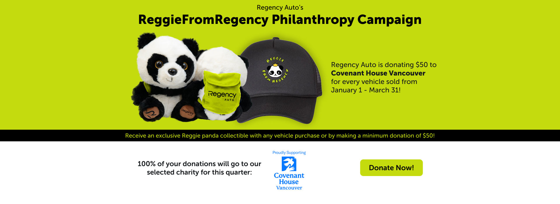 Reggie Philanthropy Banner