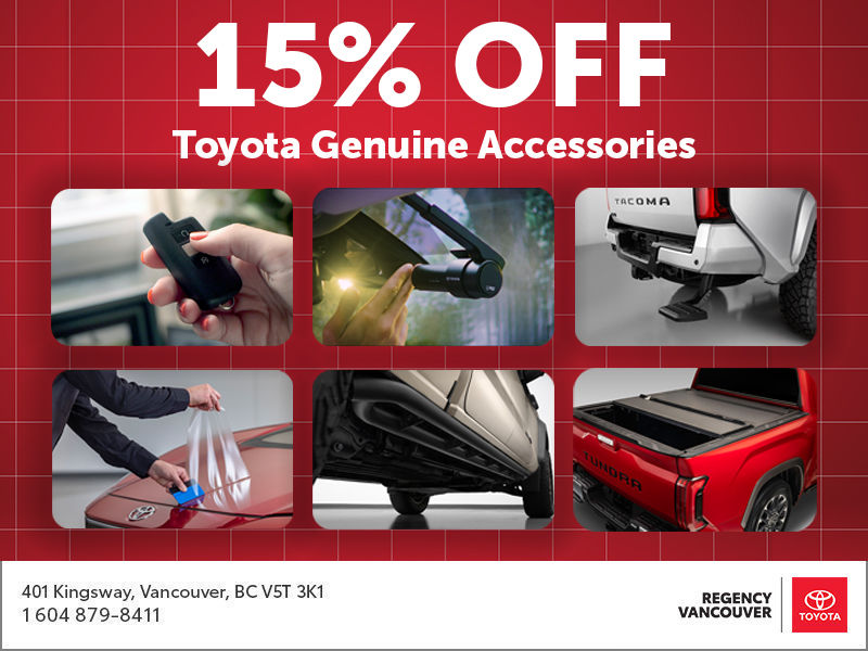 15% OFF TOYOTA GENUINE ACCESSORIES