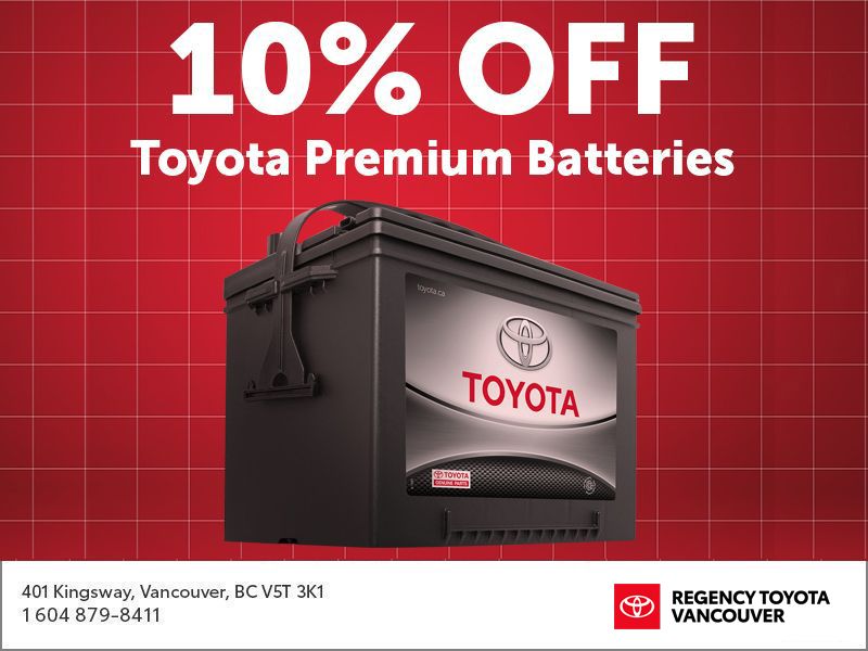 10% OFF TOYOTA PREMIUM BATTERIES