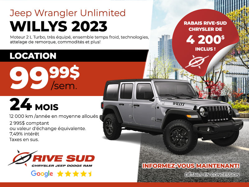 Jeep Wrangler Unlimited Willys 2023