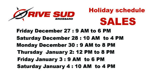 Holiday Sales Schedule