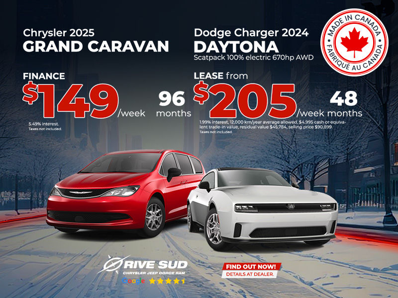 Grand Caravan 2025 & Charger Daytona 2024