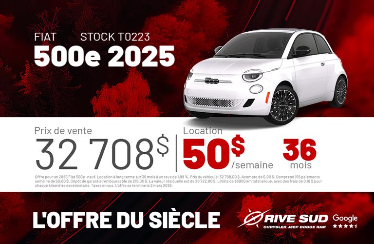 Fiat 500e 2025