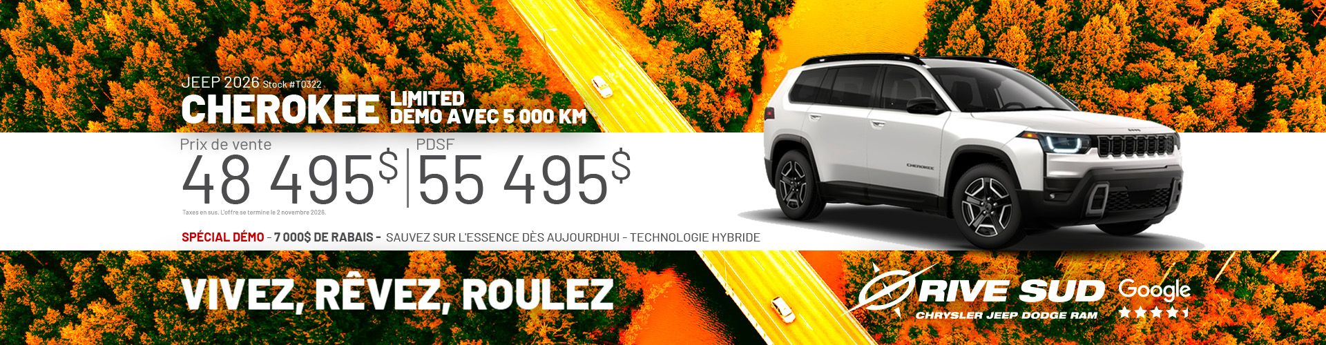 Jeep Cherokee Laredo Hybride 2026