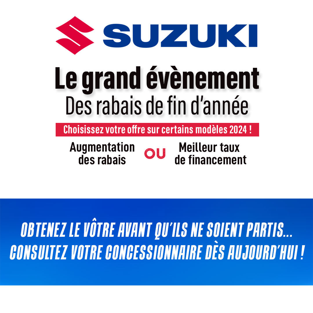 Suzuki Year-End Clearance Event is On!