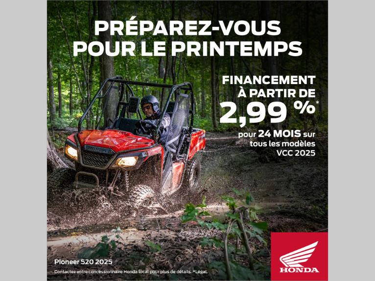 Honda Côte-à-côte 2025 | Financement à partir de 2,99%