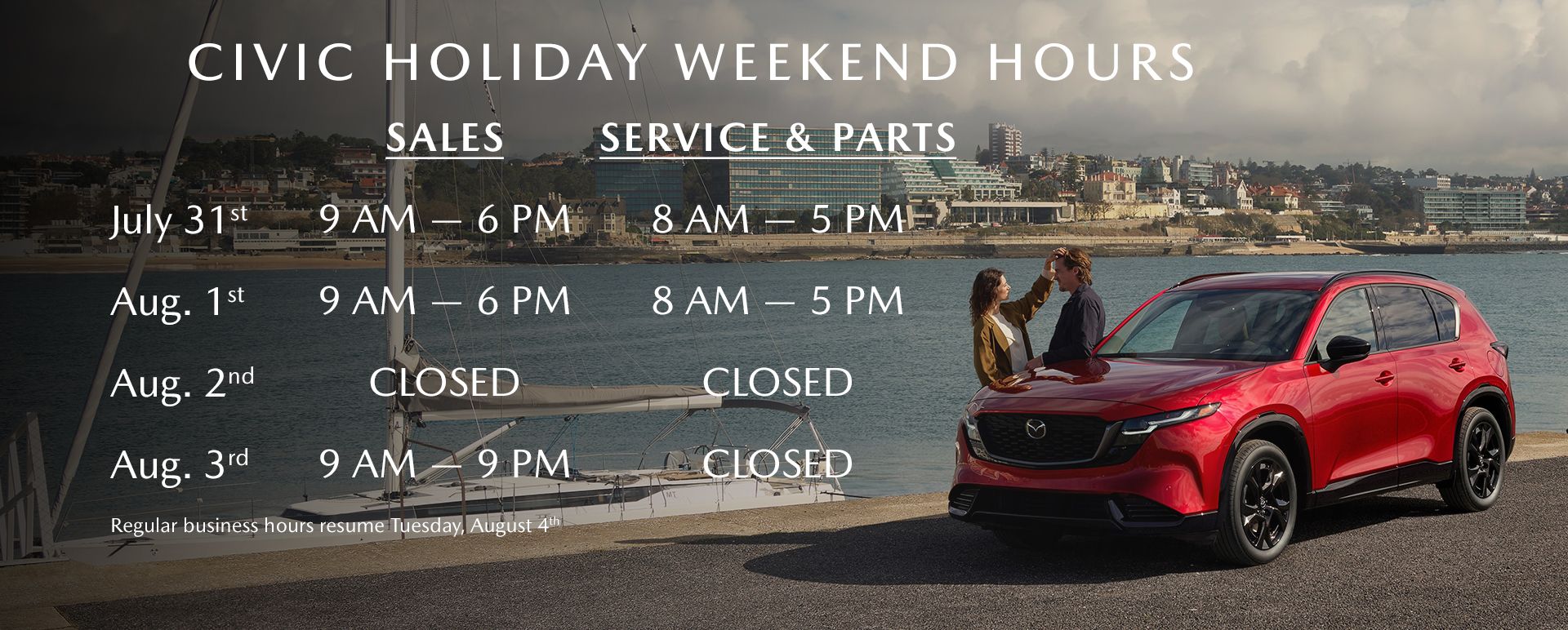 2026 Civic Holiday Hours 2026 Civic Holiday Hours