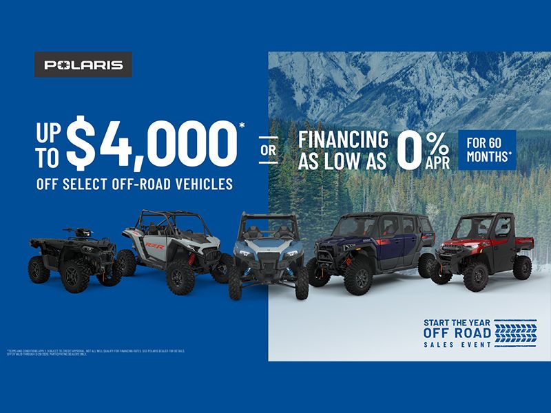 Start The Year Off-Road Sales Event