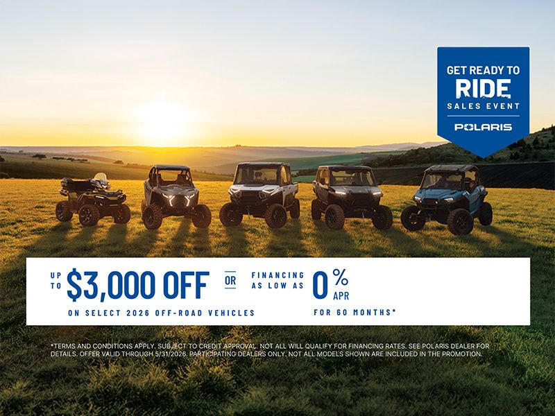 Get Ready to Ride Sales Event