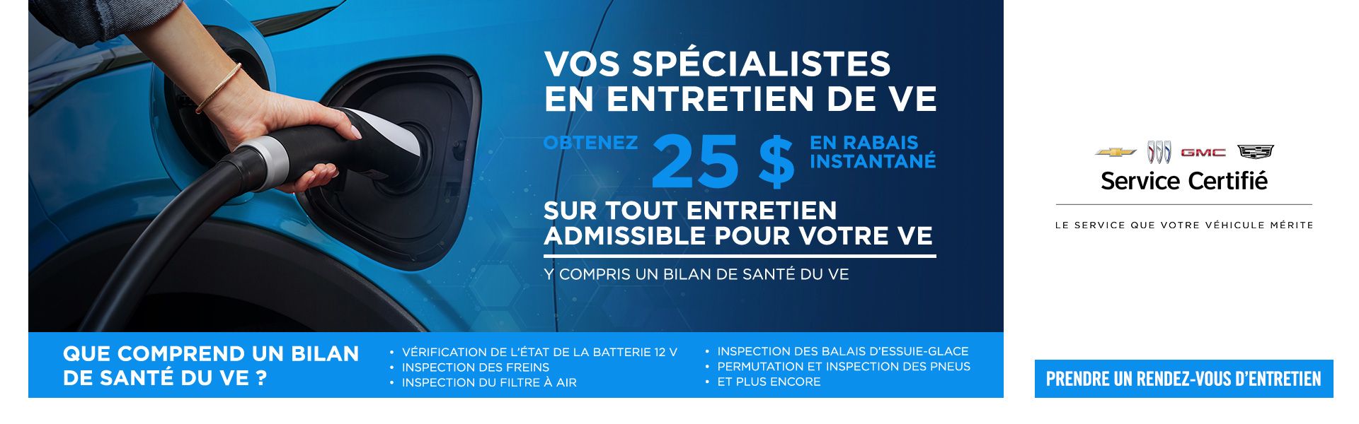 25 $ de rabais sur service d'un VÉ (SI - NAT)