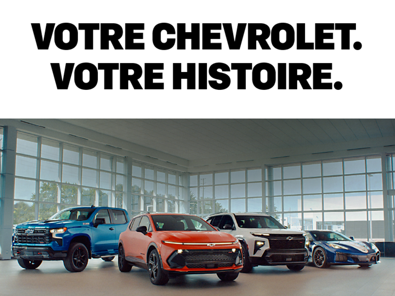 Découvrez la gamme Chevrolet
