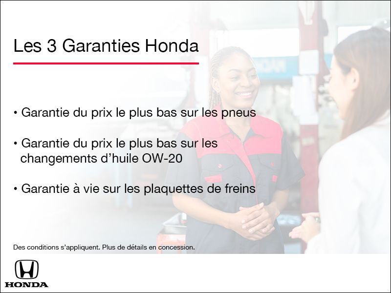 Les 3 garanties Honda