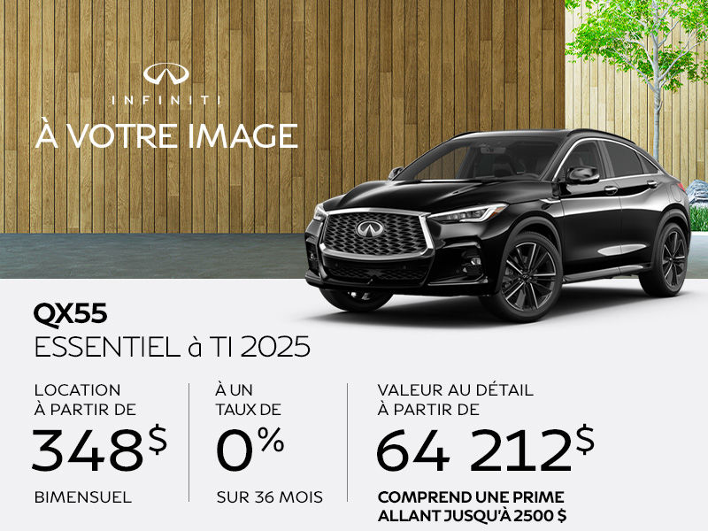 INFINITI QX55 neuf en promotion à Montréal