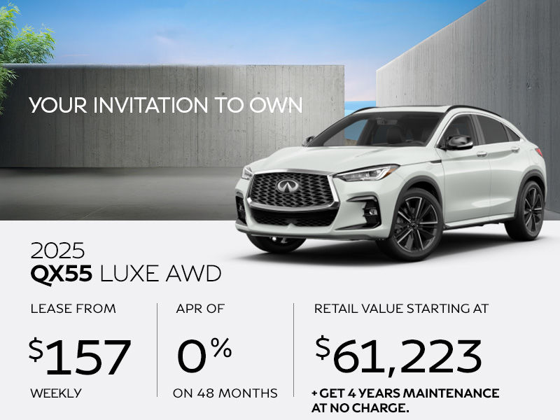 New INFINITI QX55 Promotions in Montreal
