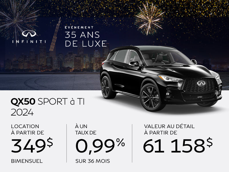 INFINITI QX50 neuf en promotion à Montréal